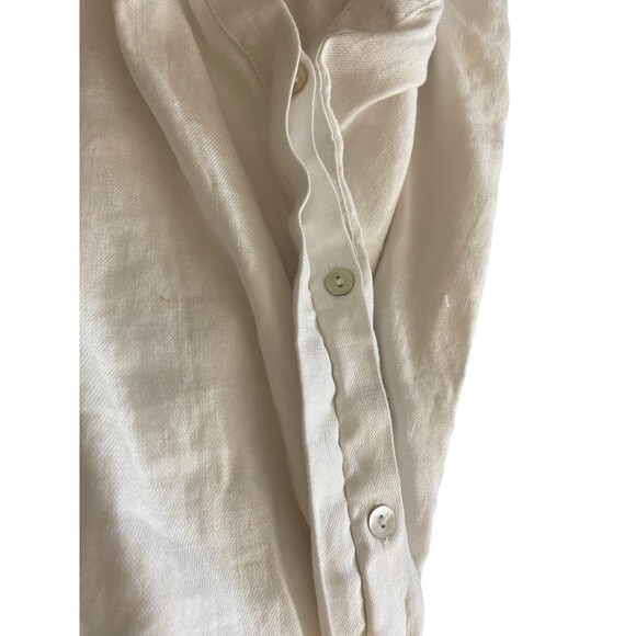 Tahari Woman’s‎ Ivory Linen Blend Dress Size 4 MIDI Sleeveless - Picture 10 of 12